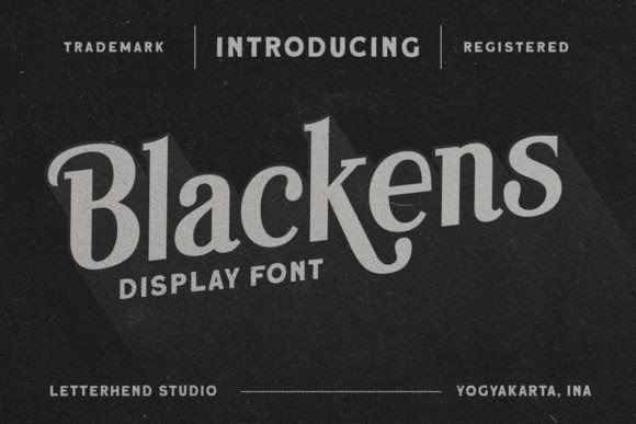 Blackens: A display serif font for bold brand visuals