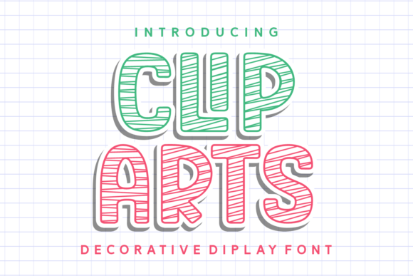 Clip Arts: A Hand-Drawn Display Font for Makers