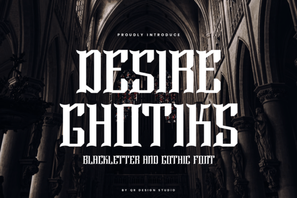 Desire Ghotiks Blackletter Font for Handmade Labels and Product Design