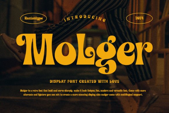 Molger: A Retro Display Typeface for Editorial Storytelling